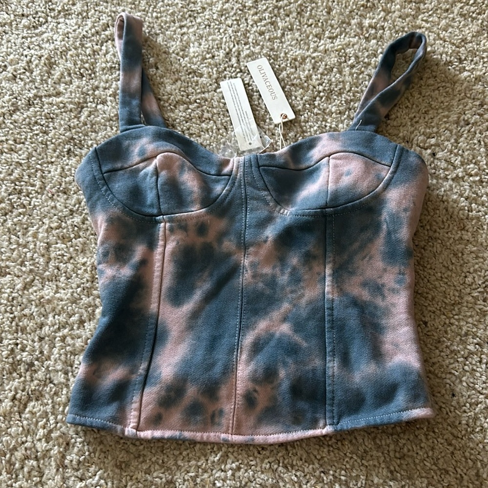 Olivaceous corset top